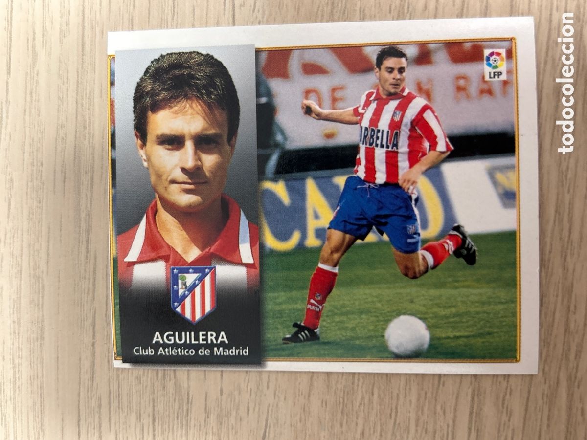 Cromos de f&uacute;tbol: AGUILERA ATLETICO DE MADRID LIGA ESTE 1998 1999 98 99 NUNCA PEGADO SIN PEGAR