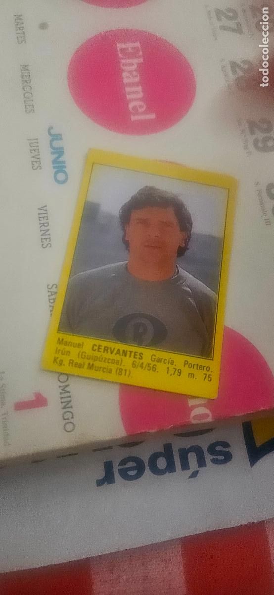 Cromos de F&uacute;tbol: cervantes betis rollan 1984 84 super furbol rollan cromos despegado