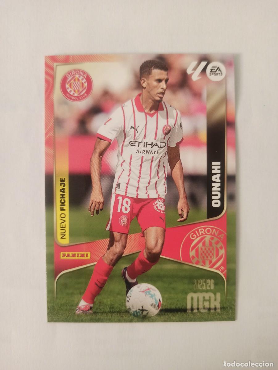 Fu&szlig;ball-Sticker: Ounahi 486 - Girona - N. FICHAJES - 3 &ordf; TERCERA EDICI&Oacute;N - MEGACRACKS 2025 2026 - 25 26 MGK