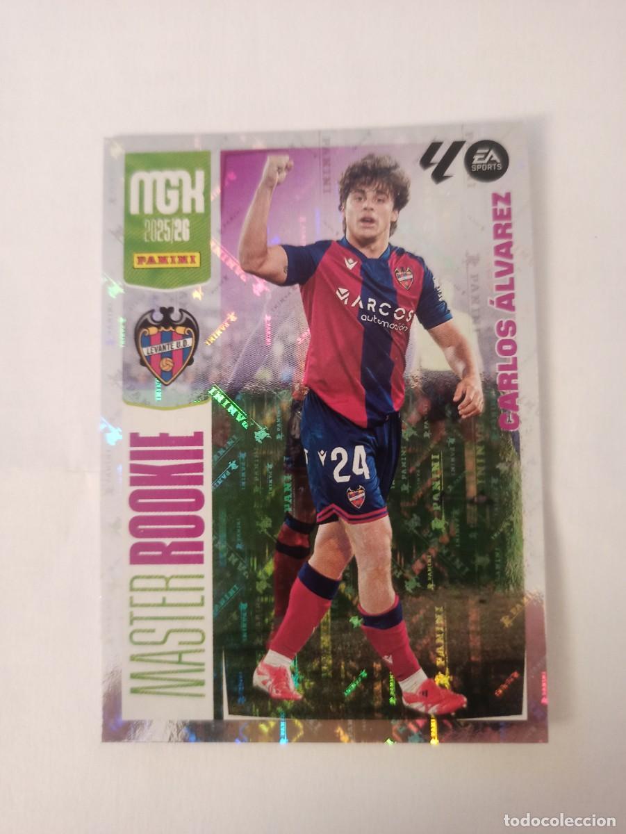 Fu&szlig;ball-Sticker: Carlos Alvarez 407 - Levante - MASTER ROOKIE - MEGACRACKS 2025 2026 - 25 26 - MGK