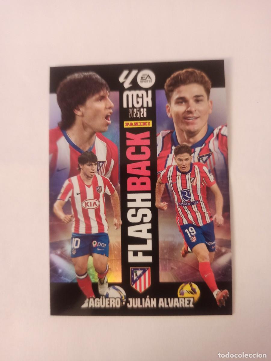 Football Stickers: Aguero / Julian Alvarez 424 - At. Madrid - FLASH BACK - MEGACRACKS 2025 2026 - 25 26 - MGK