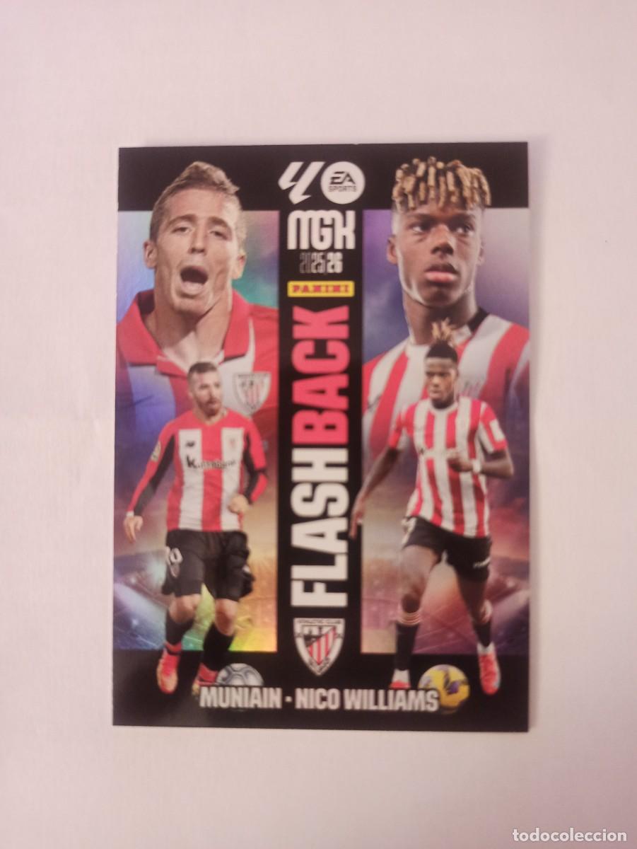 Football Stickers: Muniain / Nico Williams 429 - Ath. Bilbao - FLASH BACK - MEGACRACKS 2025 2026 - 25 26 - MGK
