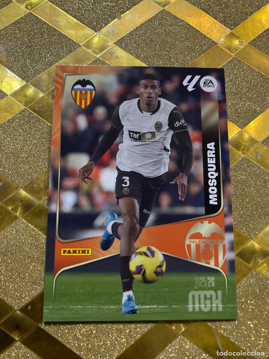 Cromos de f&uacute;tbol: CROMO DE FUTBOL NUMERO 348 MOSQUERA VALENCIA MEGACRACKS 2025 2026 MGK PANINI !