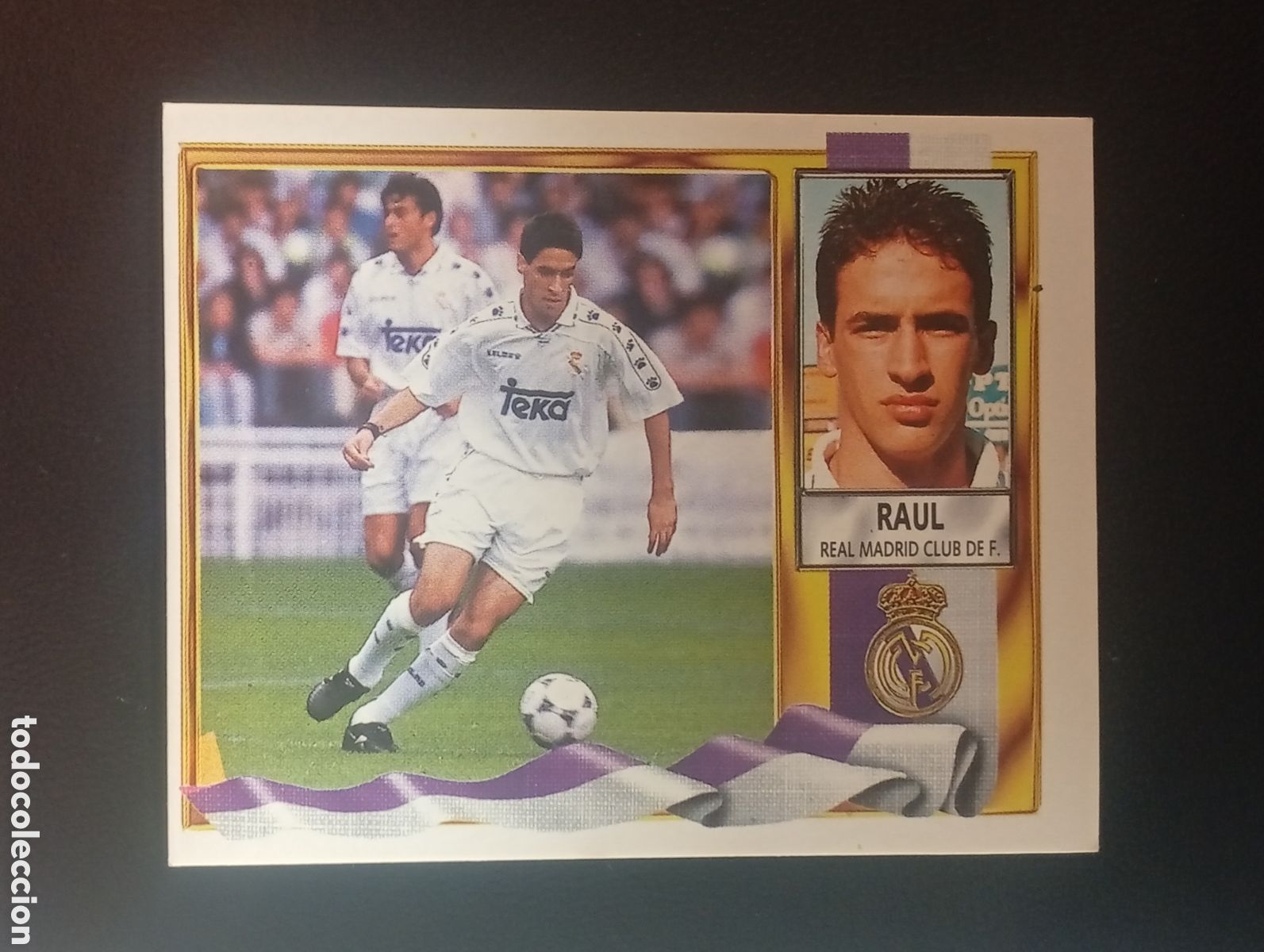 Figurine di Calcio: rookie RAUL GONZALEZ REAL MADRID 1995 1996 95 96 CROMOS CARDS MEGACRACKS TOPPS MUNDICROMO PANINI