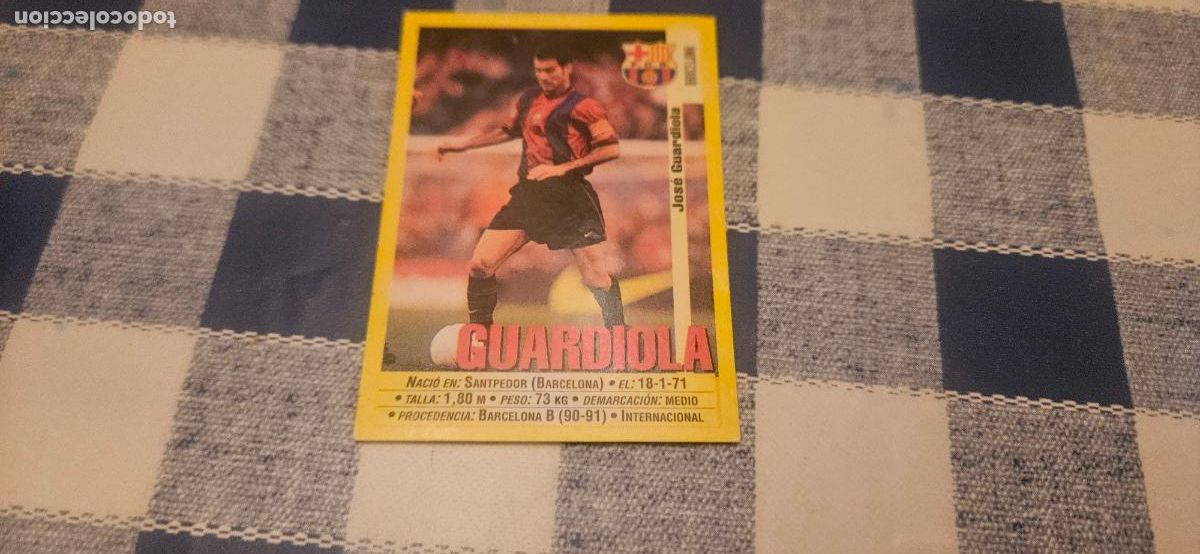 Cromos de F&uacute;tbol: guardiola barcelona panini 1999 2000 99 00 sin pegar