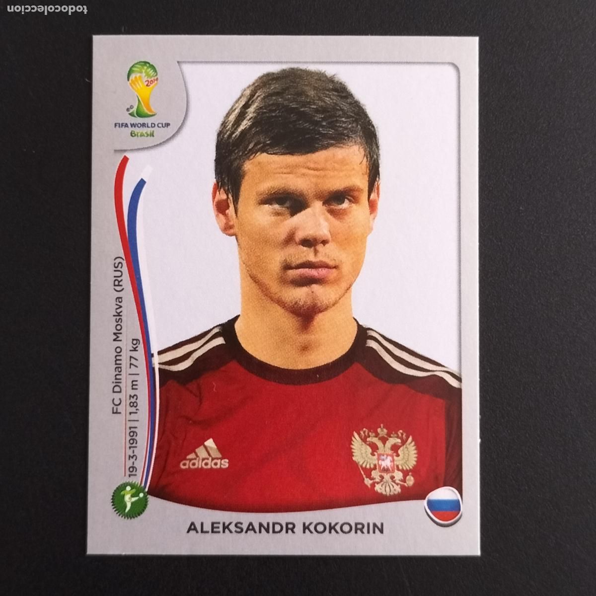 Figurine di Calcio: 619 ALEKSANDR KOKORIN RUSIA VERSION PLATINUM CROMOS MUNDIAL 14 FIFA WORLD CUP BRASIL 2014