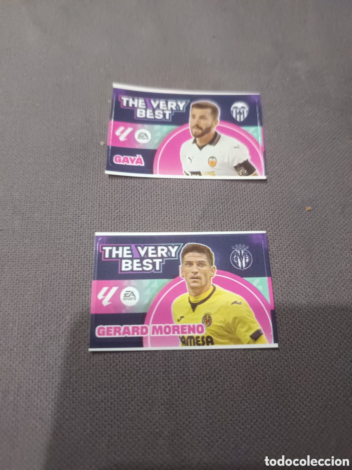 Cromos de F&uacute;tbol: CHICLES 2024 25 CROMOS NO EDITADOS GAY&Aacute; ( VALENCIA CF ) Y GERARD MORENO ( VILLARREAL CF)