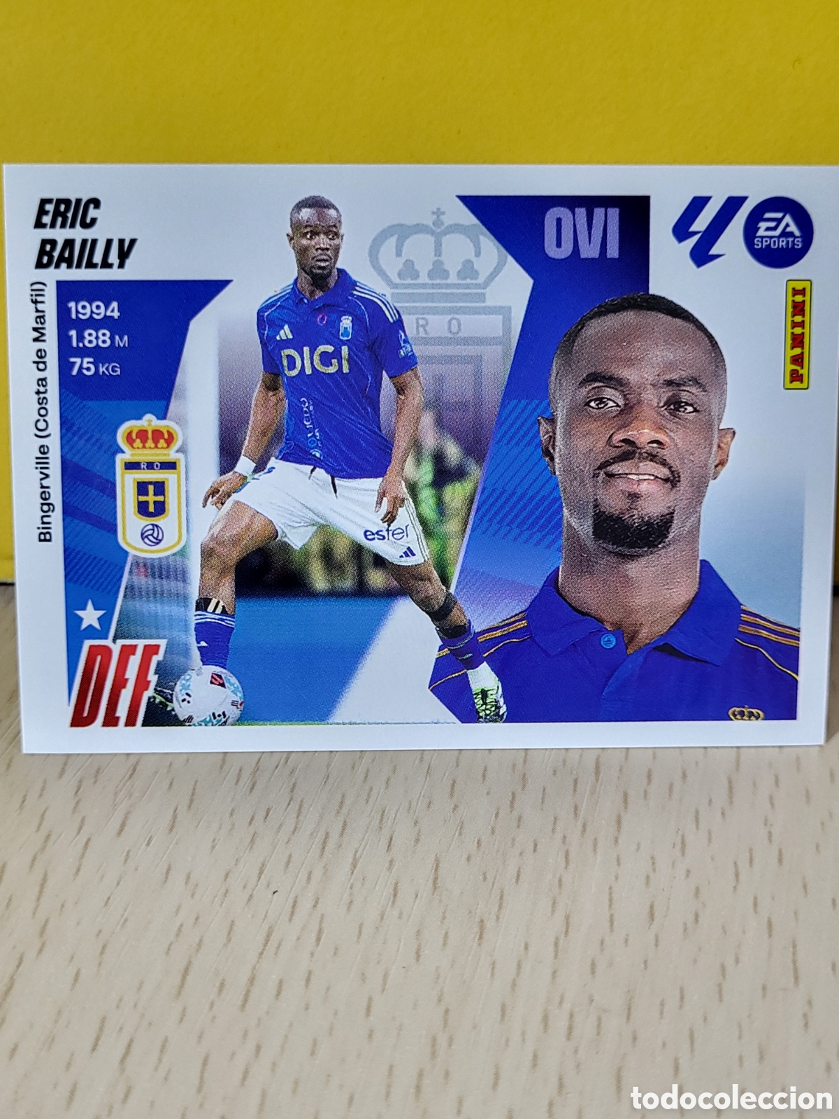 Cartes &agrave; collectionner de Football: ERIC BAILLY REAL OVIEDO COLOCA N&ordm; 7 BIS LIGA ESTE 25 26 2025 2026 PANINI
