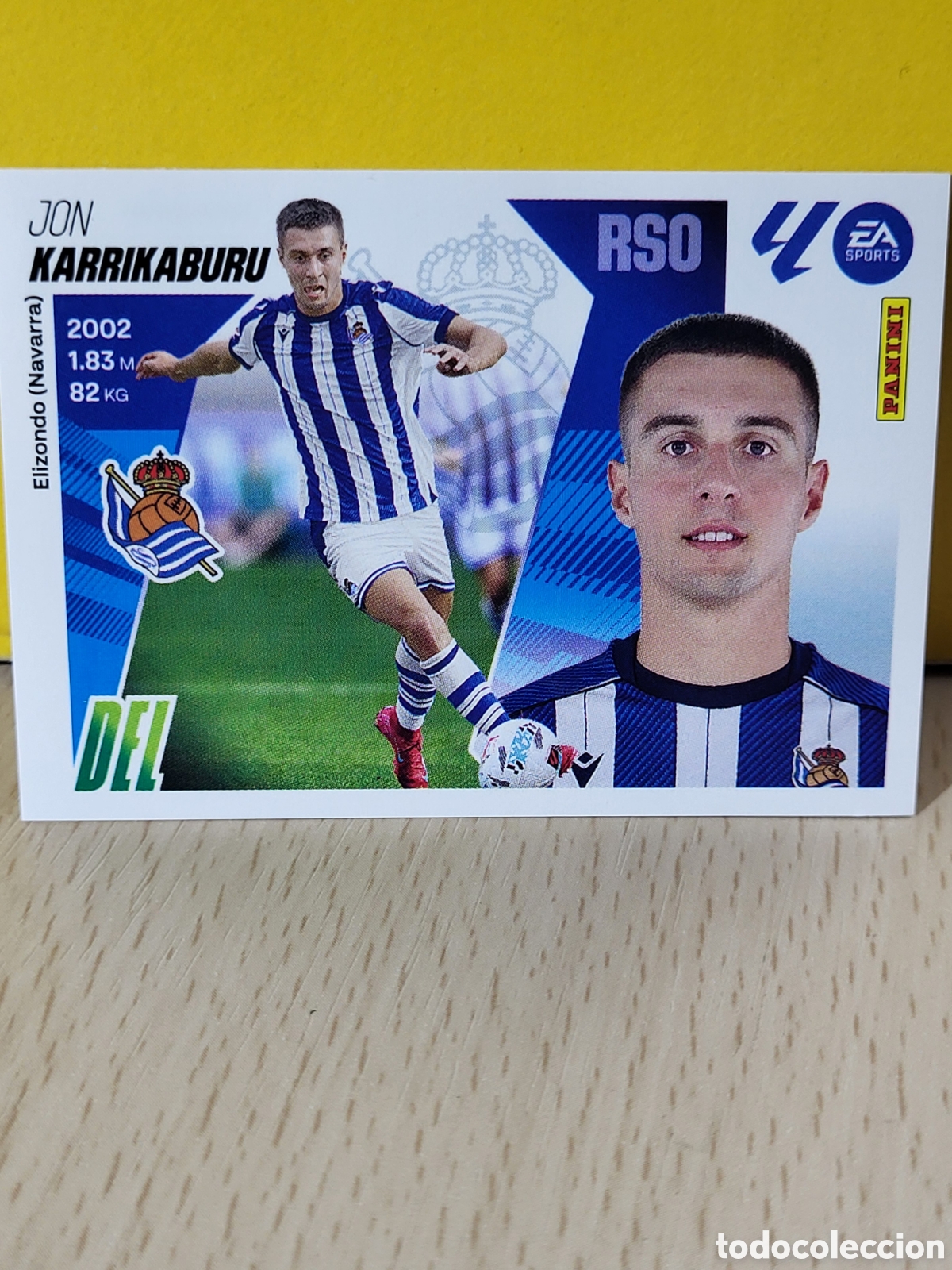 Cromos de f&uacute;tbol: KARRIKABURU REAL SOCIEDAD COLOCA N&ordm; 19 BIS LIGA ESTE 25 26 2025 2026 PANINI