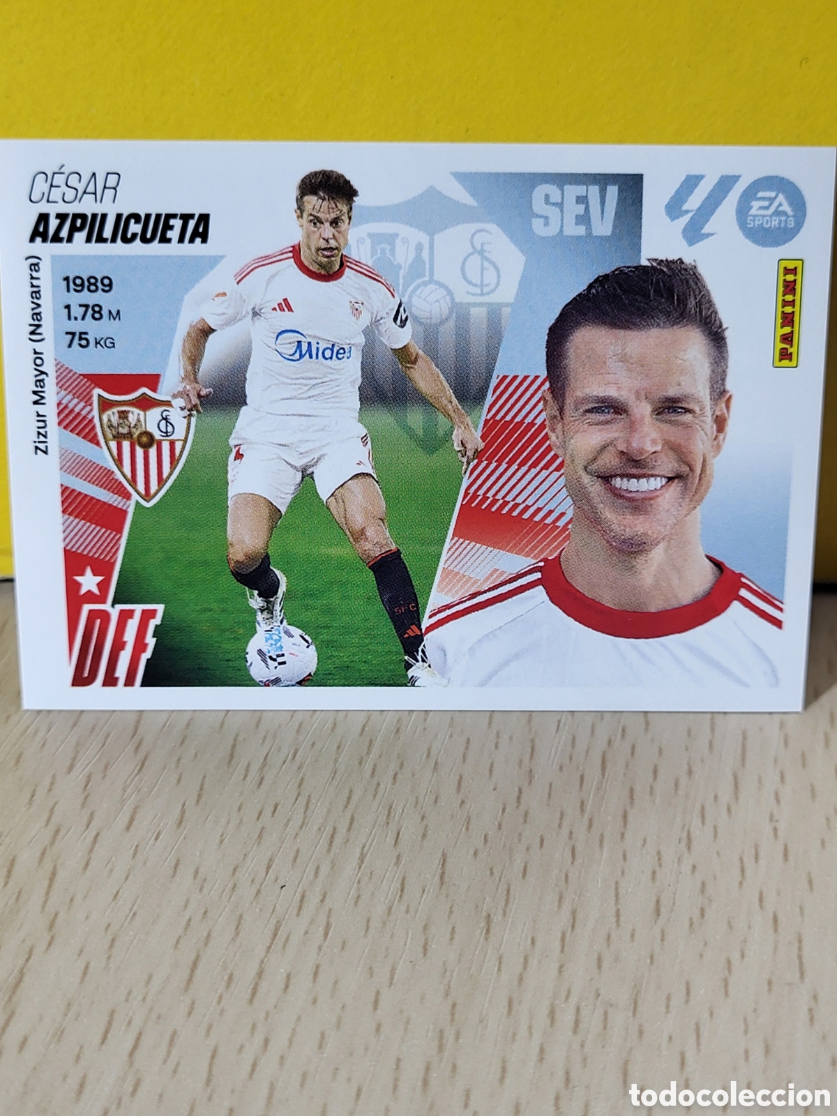 Cromos de f&uacute;tbol: AZPILICUETA SEVILLA COLOCA N&ordm; 10 BIS LIGA ESTE 25 26 2025 2026 PANINI