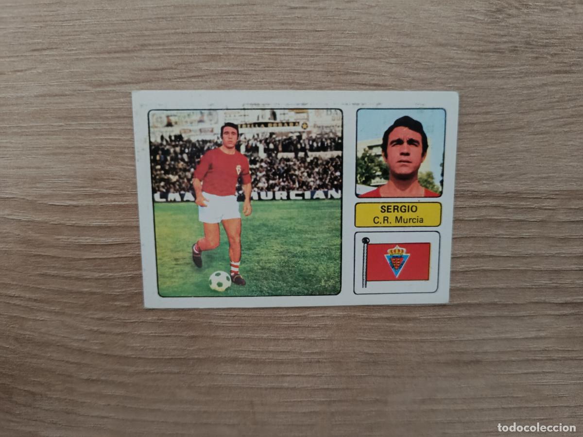 Football Stickers: CROMO DE F&Uacute;TBOL EDITORIAL FHER SERGIO MURCIA DESPEGADO 73 74 1973 1974