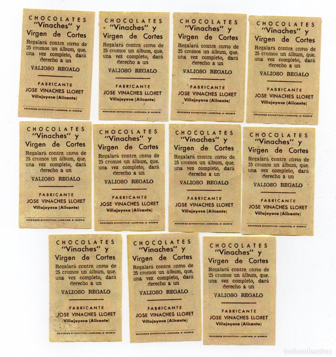 Cromos de f&uacute;tbol: ESPA&Ntilde;OL, 1955, DE CHOCOLATES VINACHES - Foto 2