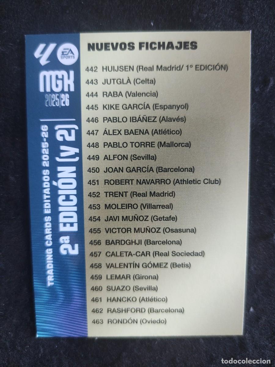 Cromos de F&uacute;tbol: MGK 2025/26. #22 &Iacute;NDICE/CHECK LIST 2&ordf; EDICI&Oacute;N (y2)