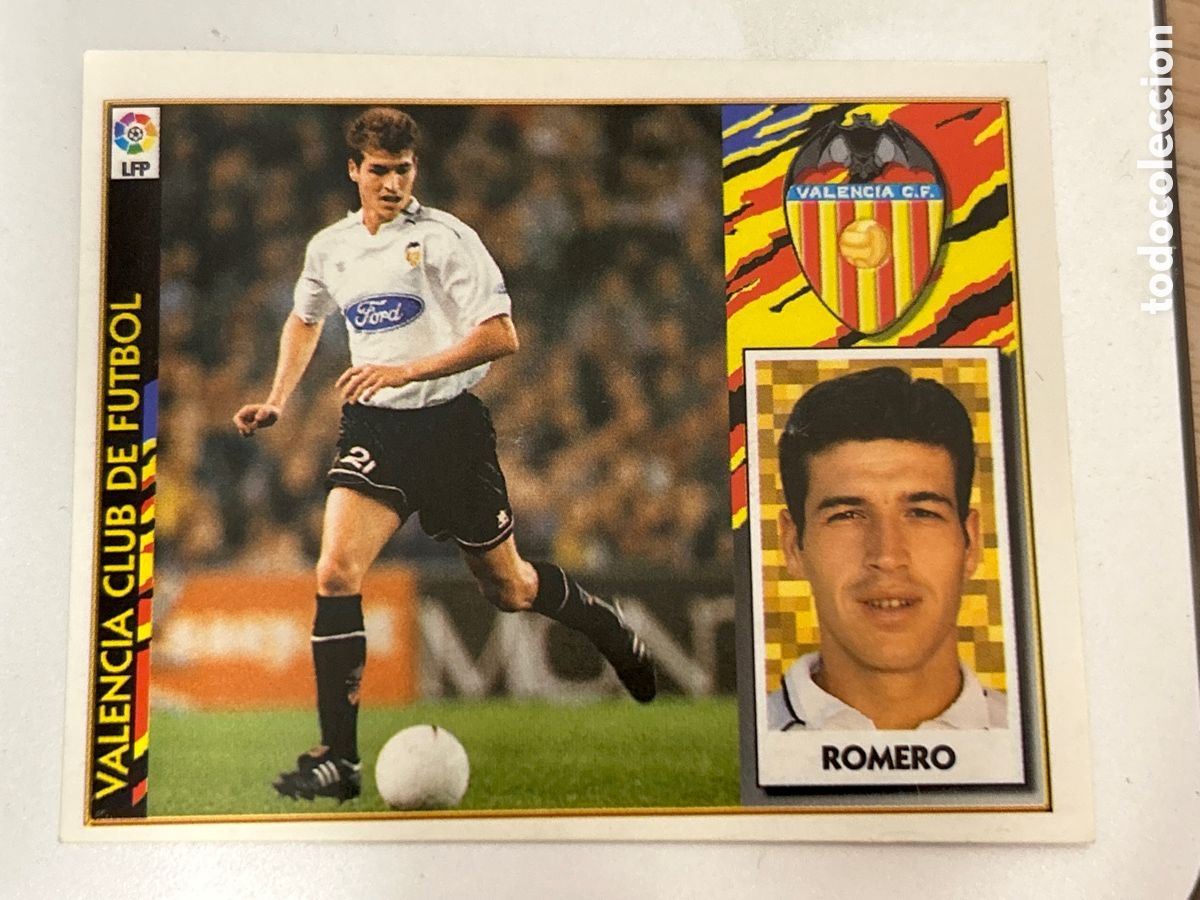 Cromos de f&uacute;tbol: ROMERO VALENCIA BAJA LIGA ESTE 1997 1998 97 98 NUNCA PEGADO SIN PEGAR