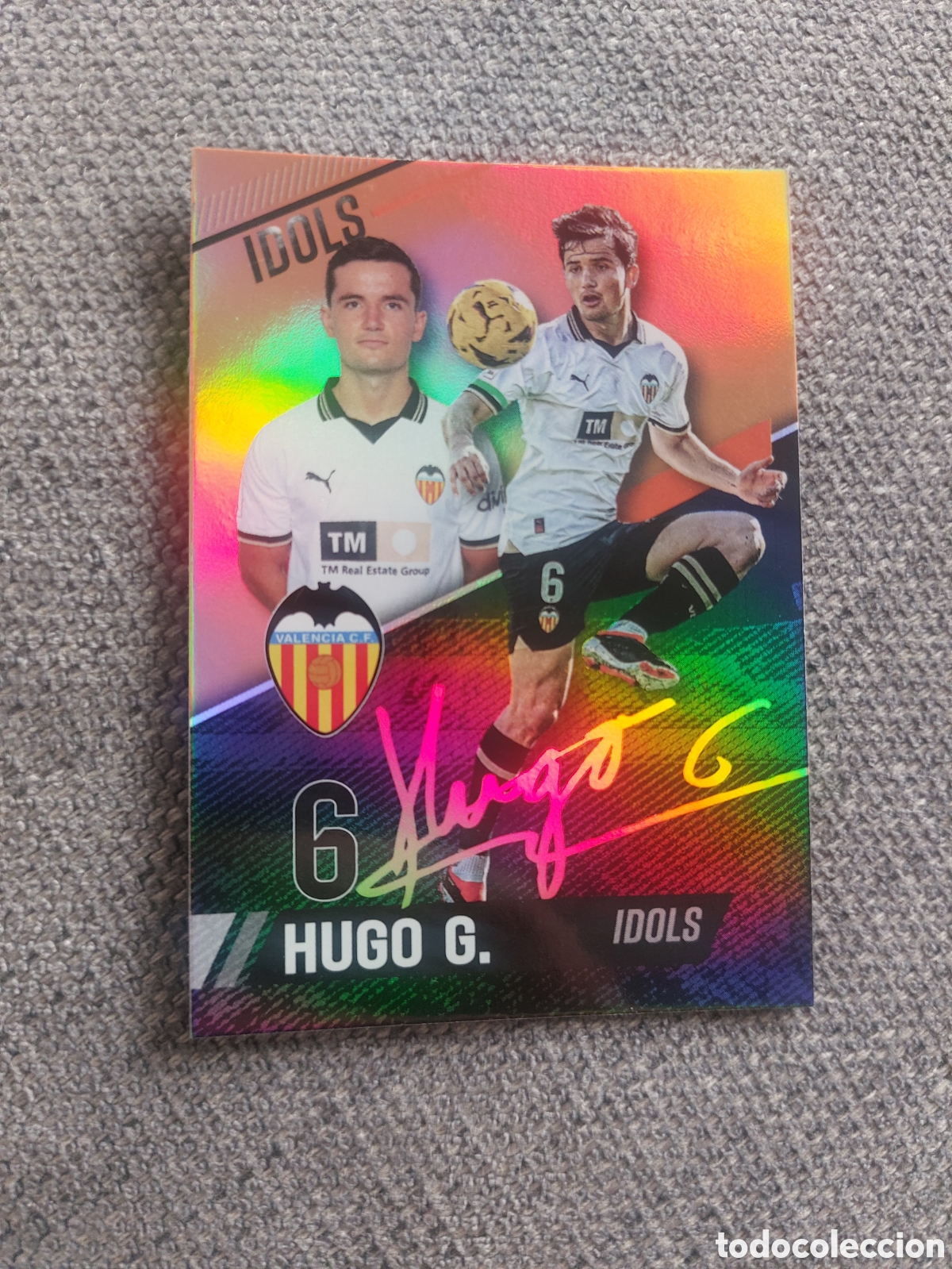 Cartes &agrave; collectionner de Football: RAINBOW GOLD 4 HUGO GUILLAMON IDOLS VALENCIA CF MUNDICROMO 23 24 2023 2024 ADNVCF FOOTBALL TREASURE