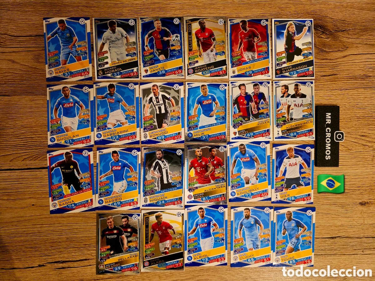 Cartes &agrave; collectionner de Football: LOTE MATCH ATTAX TOPPS CHAMPIONS LEAGUE 2016-2017 16-17
