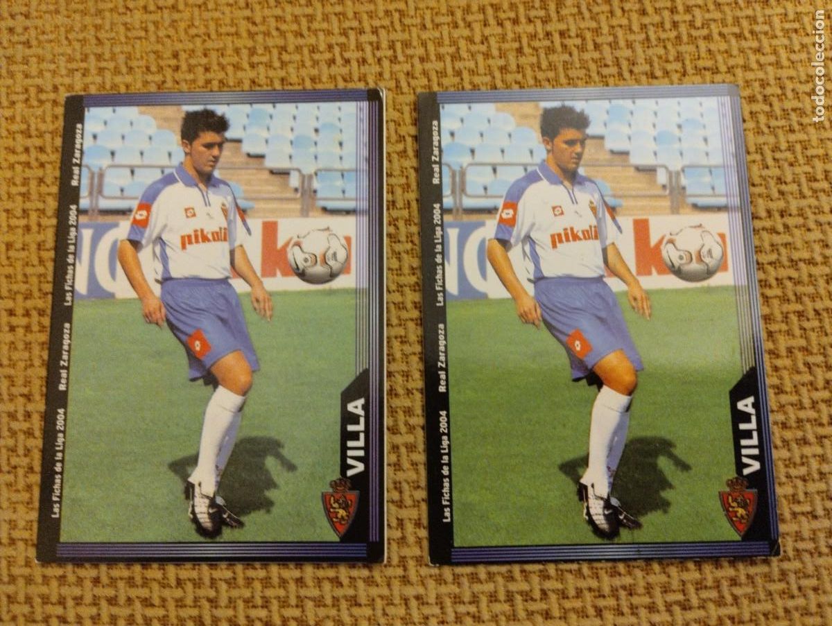 Cromos de f&uacute;tbol: Cromos David Villa error en el n&uacute;mero - Foto 2