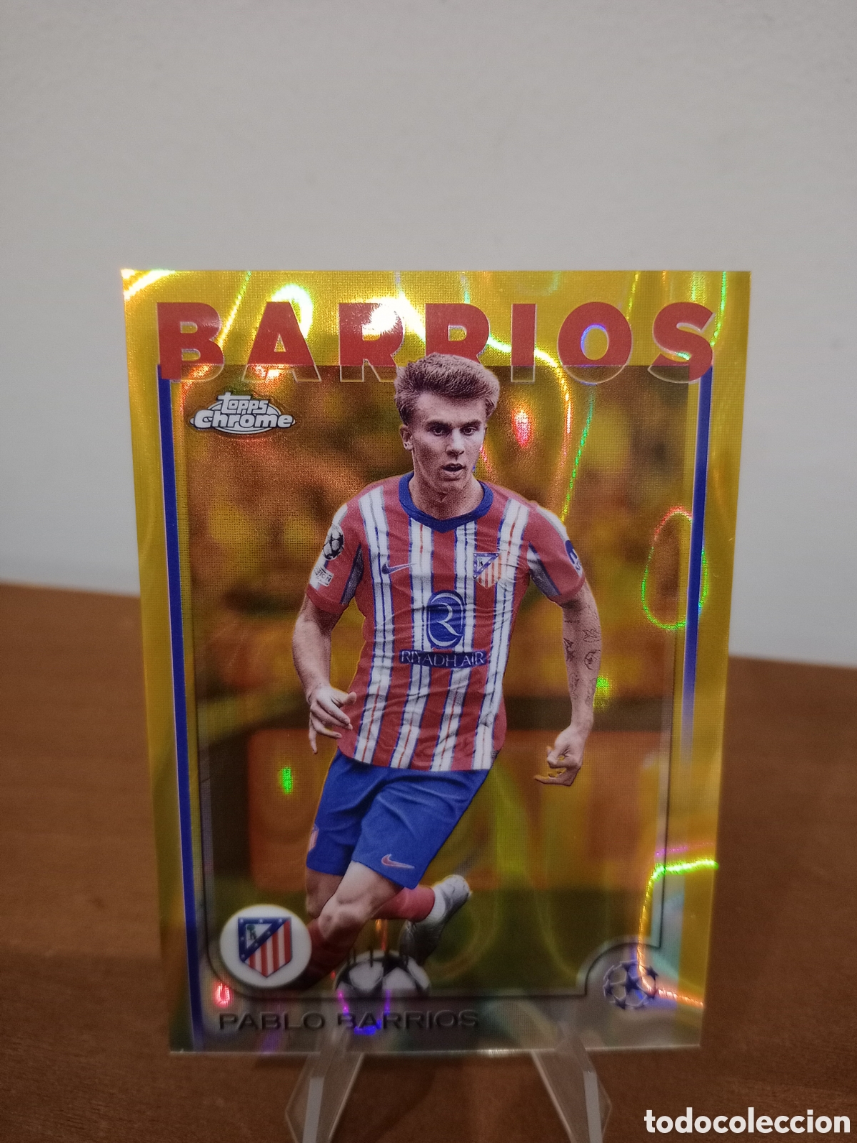 Cromos de f&uacute;tbol: Topps Chrome Pablo Barrios Atl&eacute;tico de Madrid #/50 Edici&oacute;n limitada Lava