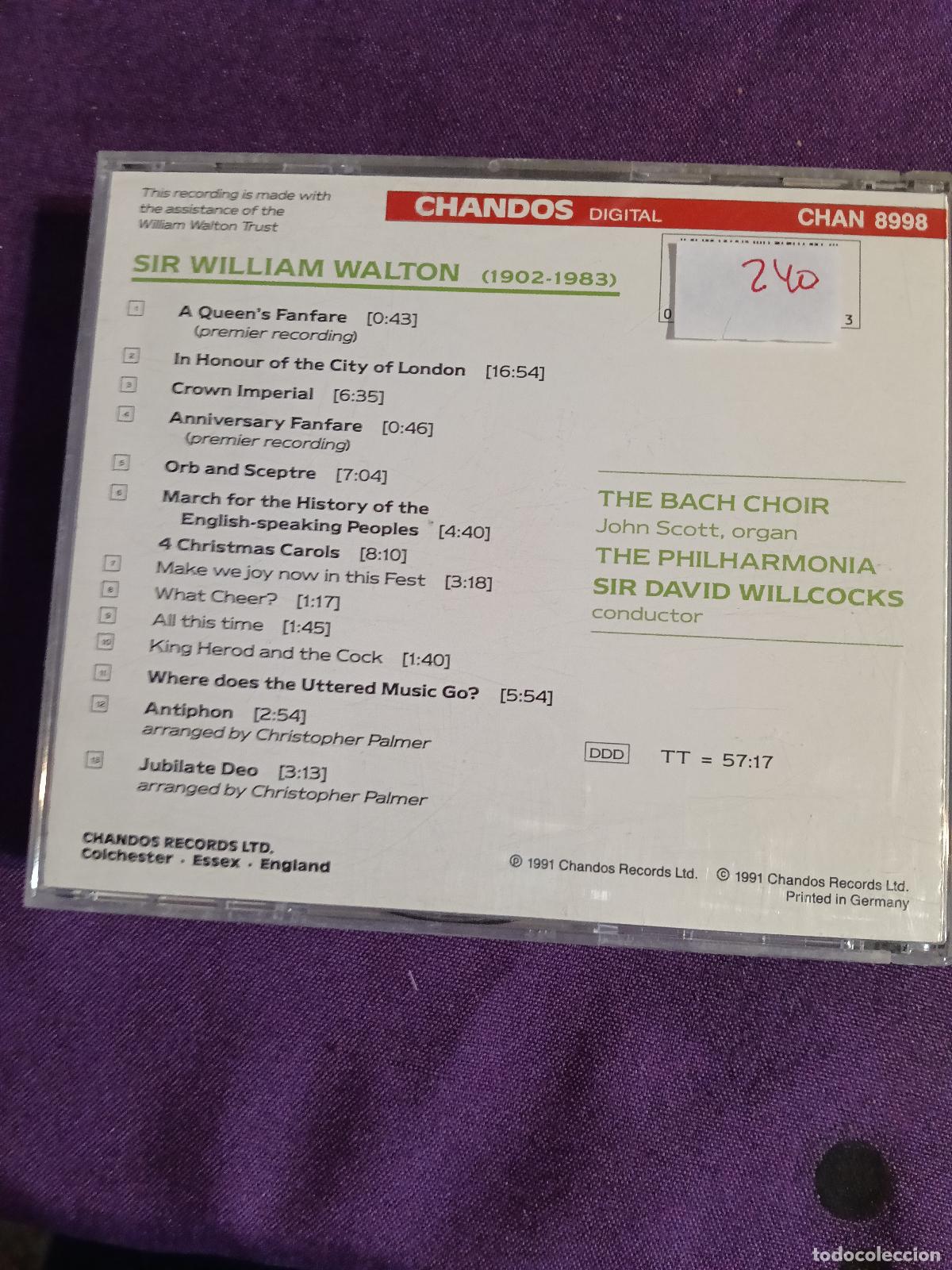 Cromos de f&uacute;tbol: WALTON THE BACH CHOIR SIR DAVID WILLCOCKS - Foto 2
