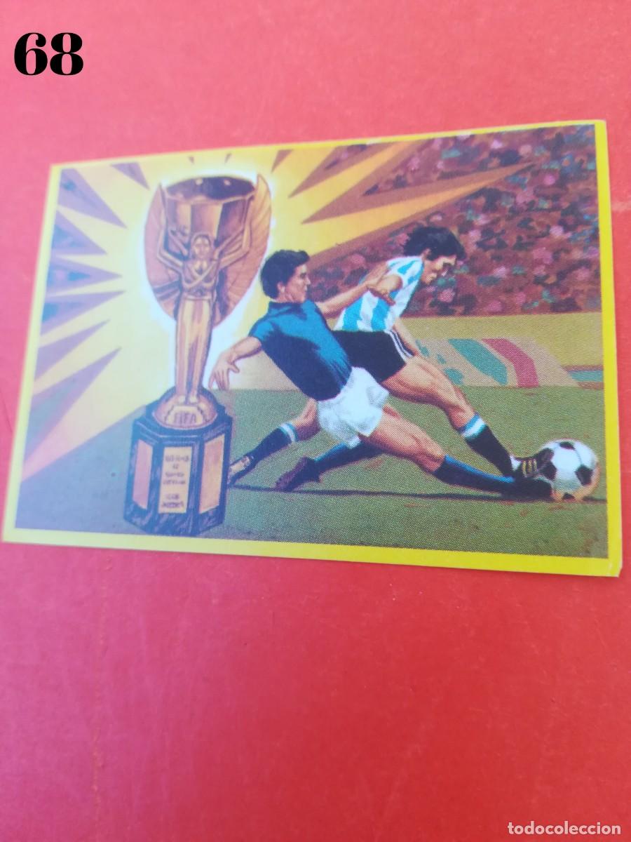 Cromos de F&uacute;tbol: Cromo n.68 f&uacute;tbol en accion - danone - sin pegar