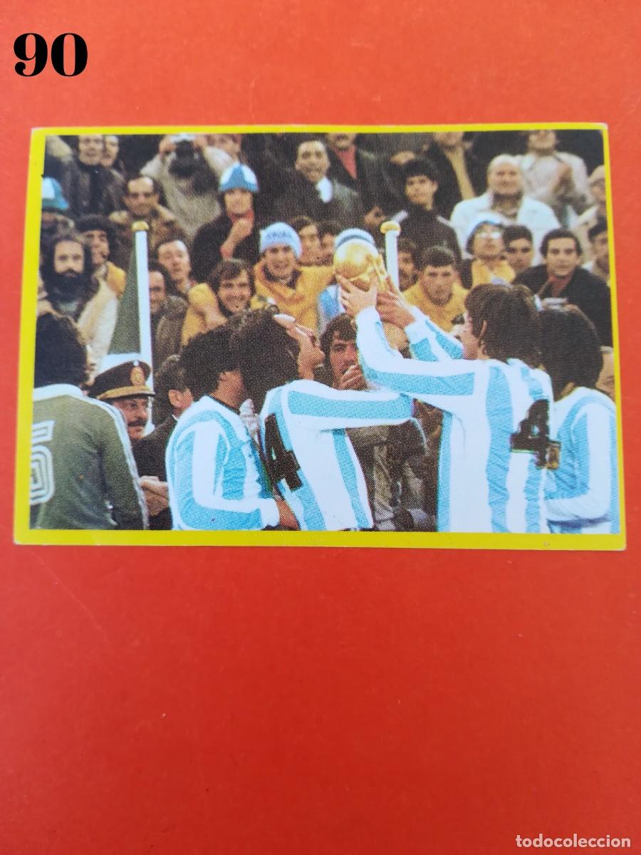 Cromos de F&uacute;tbol: Cromo n.90 f&uacute;tbol en accion - danone - sin pegar