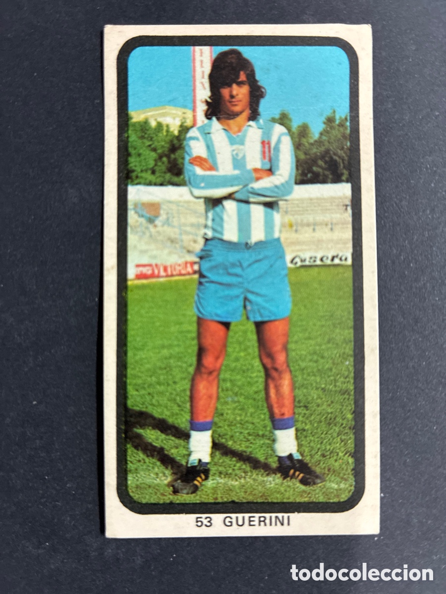 Figurine di Calcio: CROMO FUTBOL SIN PEGAR GUERINI MALAGA LIGA 1974-75 EDITORIAL RUIZ ROMERO