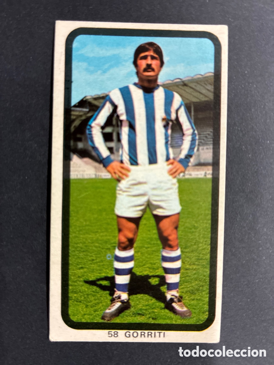 Figurine di Calcio: CROMO FUTBOL SIN PEGAR GORRITI R. SOCIEDAD LIGA 1974-75 EDITORIAL RUIZ ROMERO