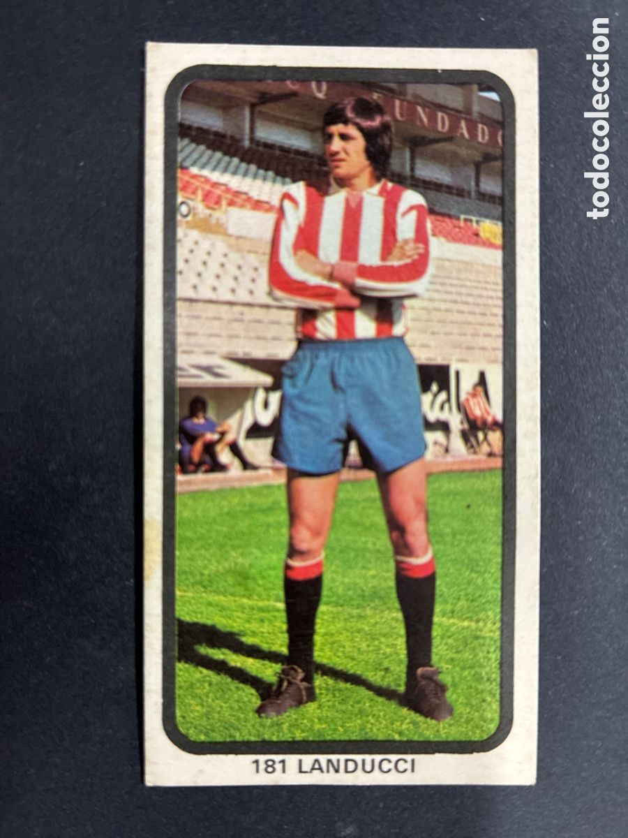 Figurine di Calcio: CROMO FUTBOL SIN PEGAR LANDUCCI S GIJON LIGA 1974-75 EDITORIAL RUIZ ROMERO