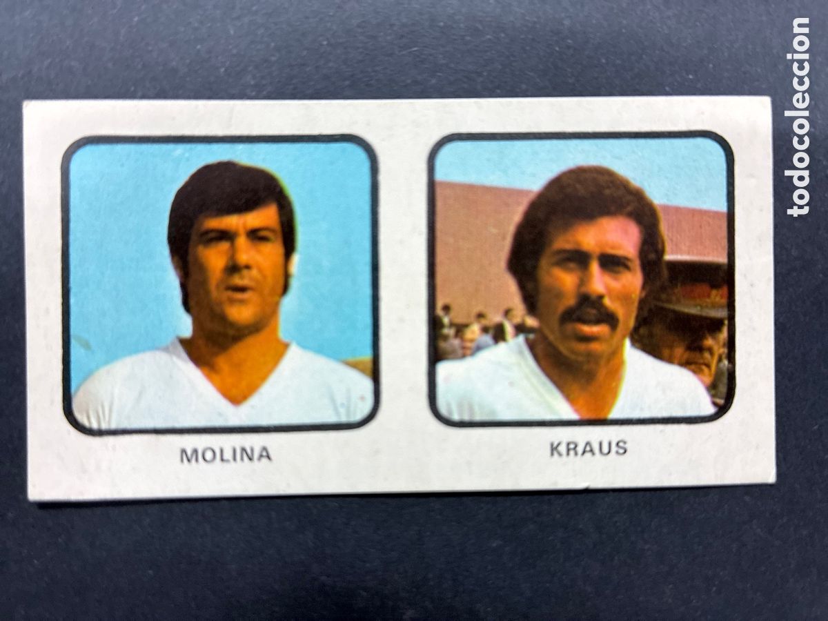 Cromos de F&uacute;tbol: CROMO FUTBOL SIN PEGAR N&ordm; 278 MOLINA KRAUS LIGA 1974-75 EDITORIAL RUIZ ROMERO