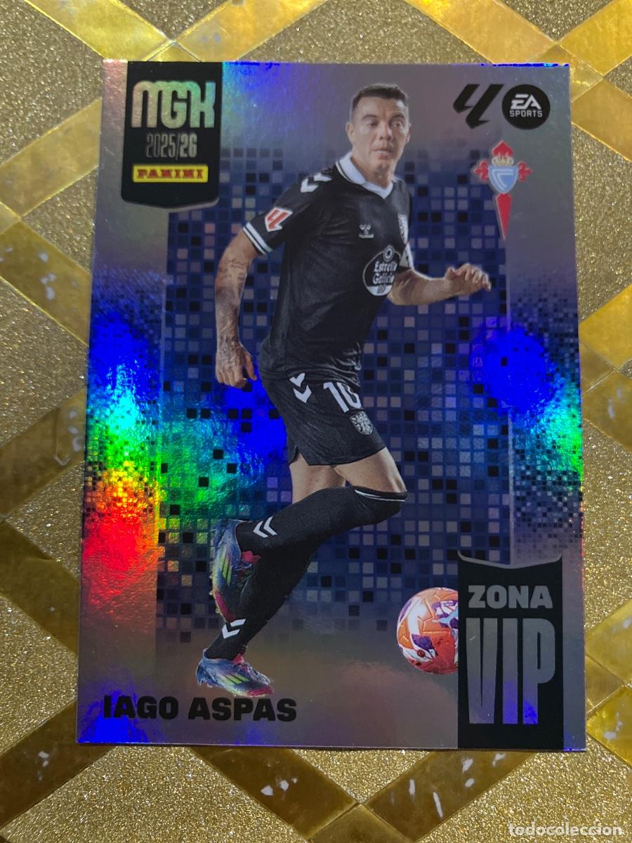 Cromos de F&uacute;tbol: CROMO DE FUTBOL NUMERO 395 IAGO ASPAS CELTA DE VIGO ZONA VIP MEGACRACKS 2025 2026 MGK PANINI !
