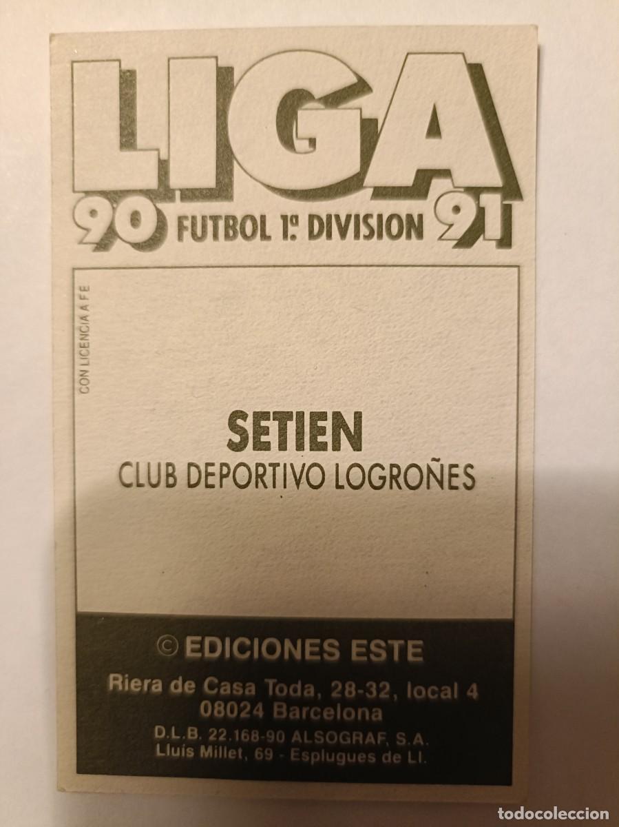 Cromos de f&uacute;tbol: SETIEN C.D. LOGRO&Ntilde;ES 90/91 ESTE - Foto 2