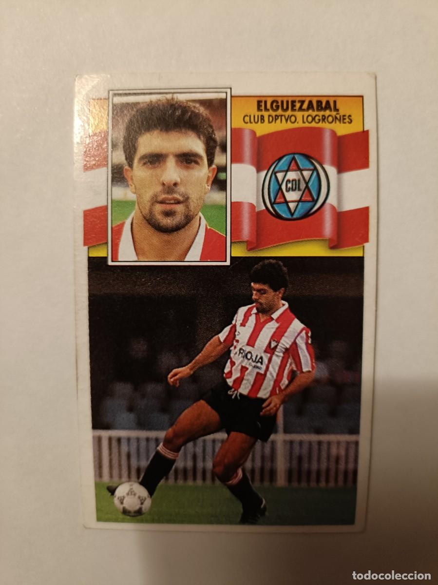 Cromos de f&uacute;tbol: ELGUEZABAL C.D. LOGRO&Ntilde;ES 90/91 ESTE - Foto 1