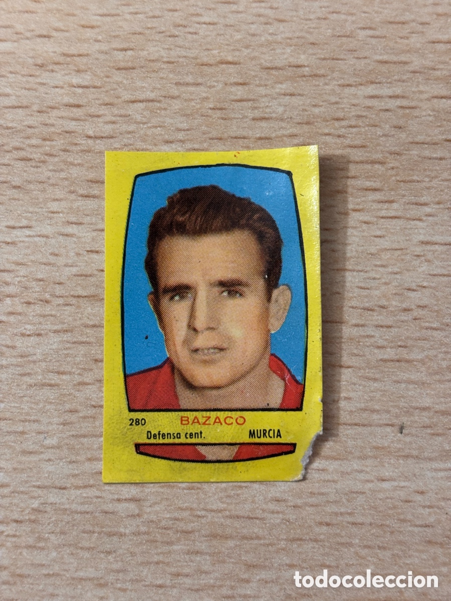 Cromos de F&uacute;tbol: # 280 Bazaco Murcia Ed. Bruguera Campeones 1955 sin pegar
