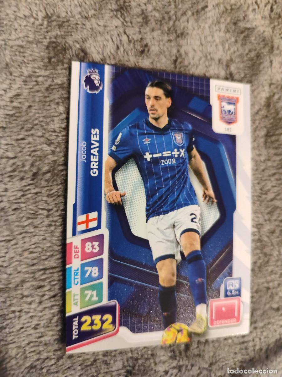 Football Stickers: 181 PREMIER LEAGUE 2025 PLUS JACOB GREAVES IPSWICH ADRENALYN XL PANINI 2024 25