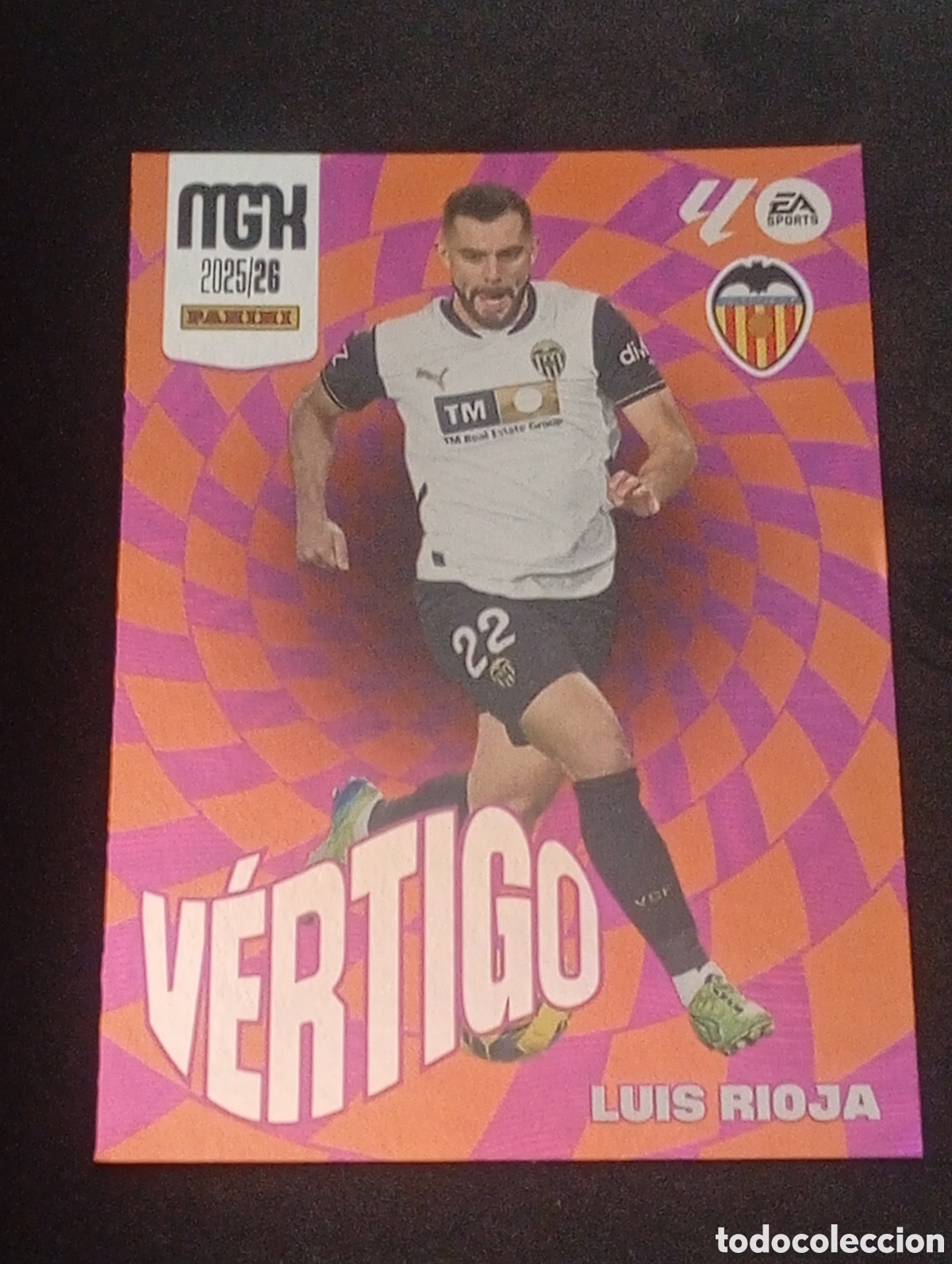 Cromos de f&uacute;tbol: 385 LUIS RIOJA VALENCIA MEGACRACKS 2025 2026 25 26 CROMOS CARDS PANINI TOPPS