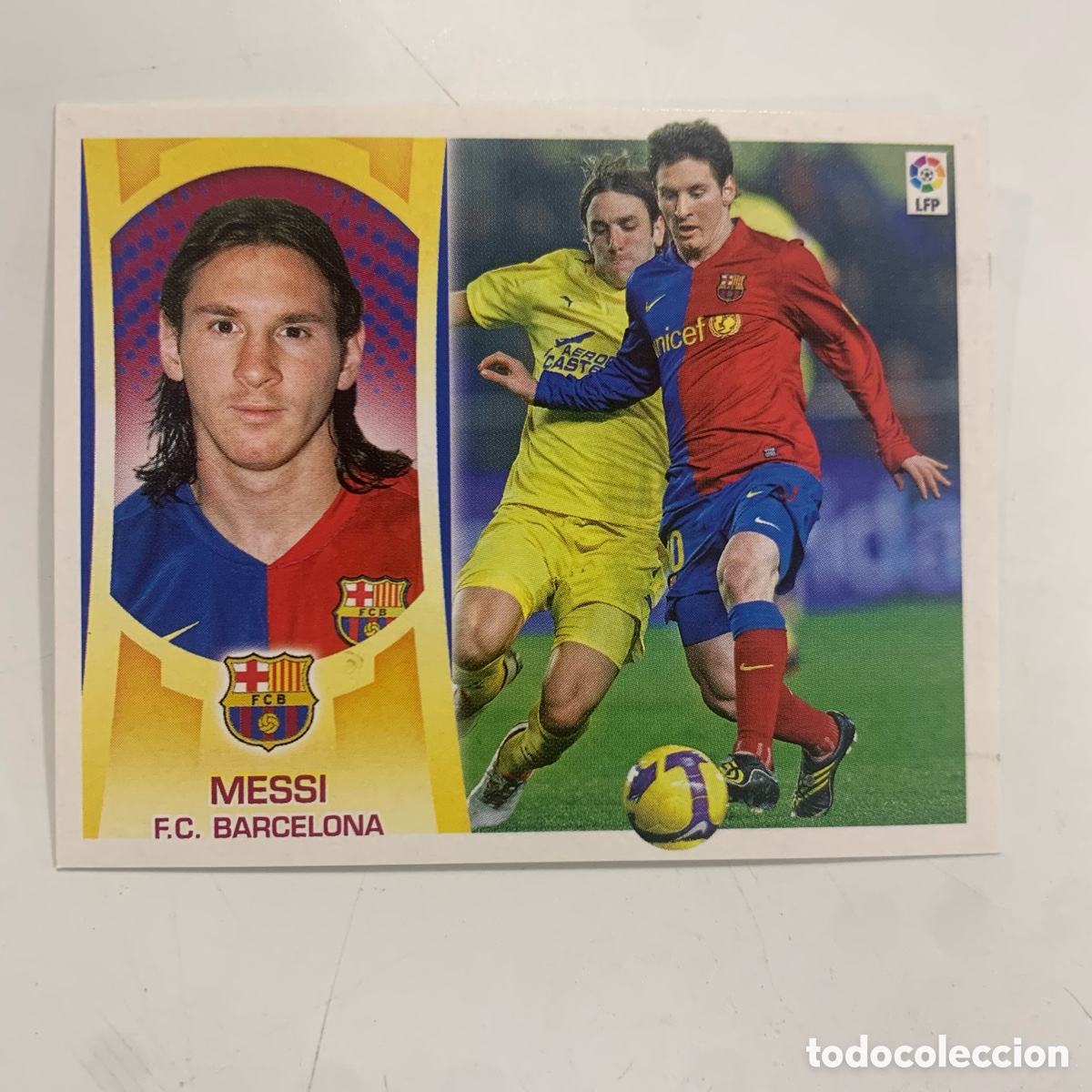 Cromos de F&uacute;tbol: Cromo nuevo sin pegar del &aacute;lbum liga 09-10 este Messi n&ordm; 15 fc Barcelona