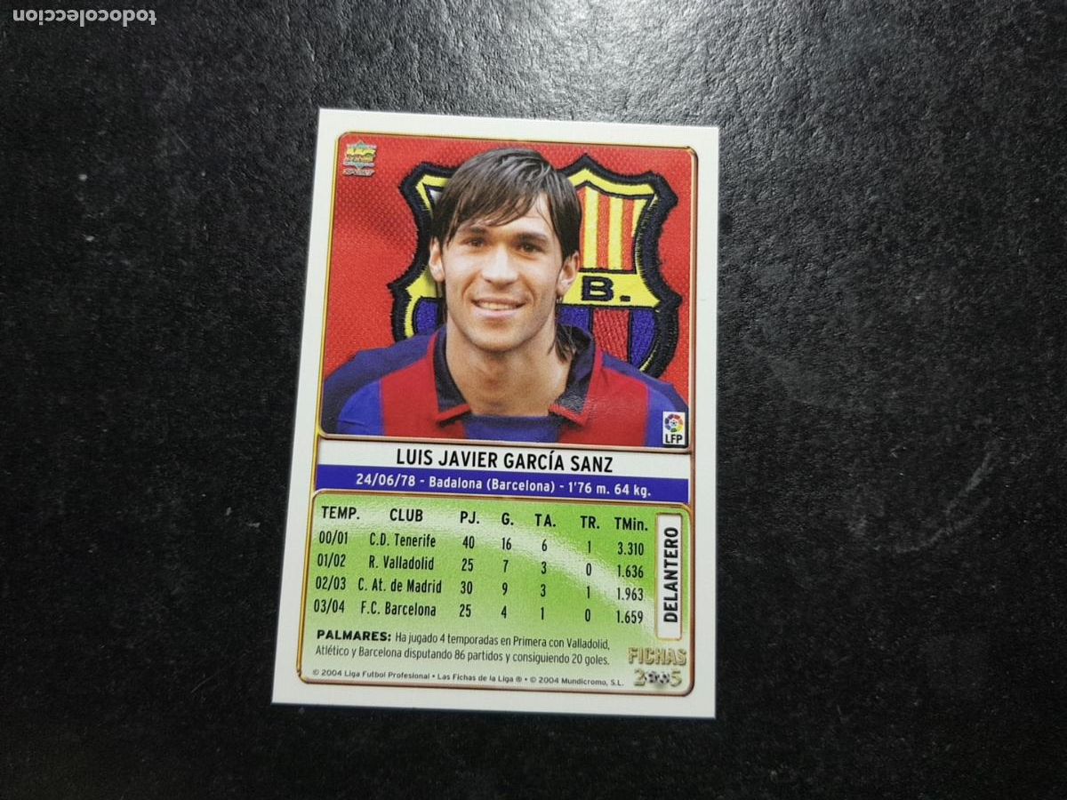 Cromos de F&uacute;tbol: LUIS GARCIA DEL BARCELONA ALBUM MUNDICROMO LIGA 2004 - 2005 ( 04 - 05 )