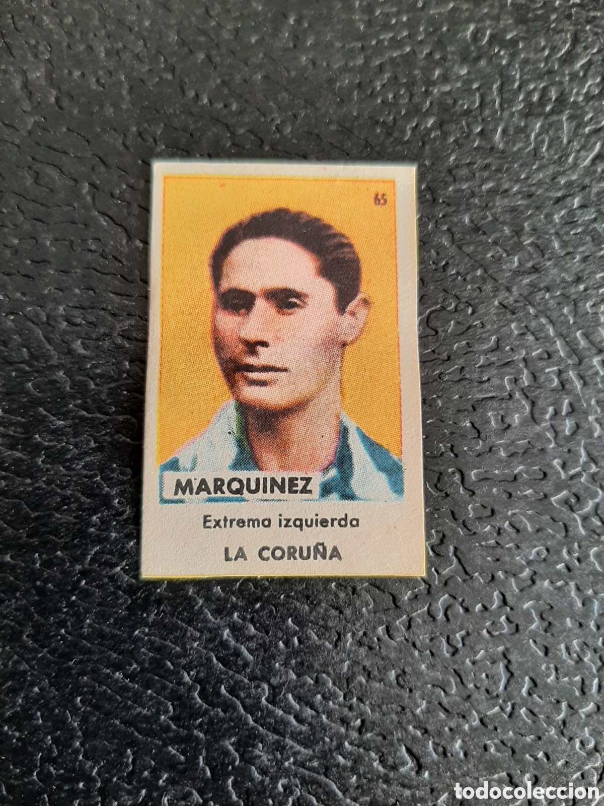 Cromos de f&uacute;tbol: MARQUINEZ LA CORU&Ntilde;A N 65 ASES DEL FUTBOL 1&ordf; DIVISION SERIE C SOBRE AS BRUGUERA 1944
