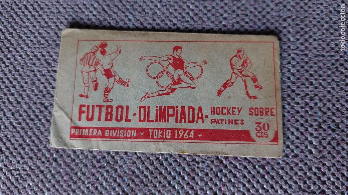 Cromos de F&uacute;tbol: Sobre cromos sin abrir Futbol olimpiada 1964