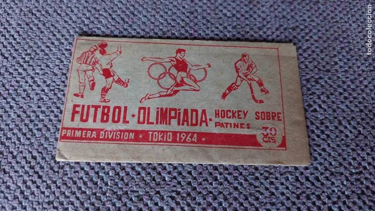 Cartes &agrave; collectionner de Football: Sobre cromos sin abrir Futbol olimpiada 1964