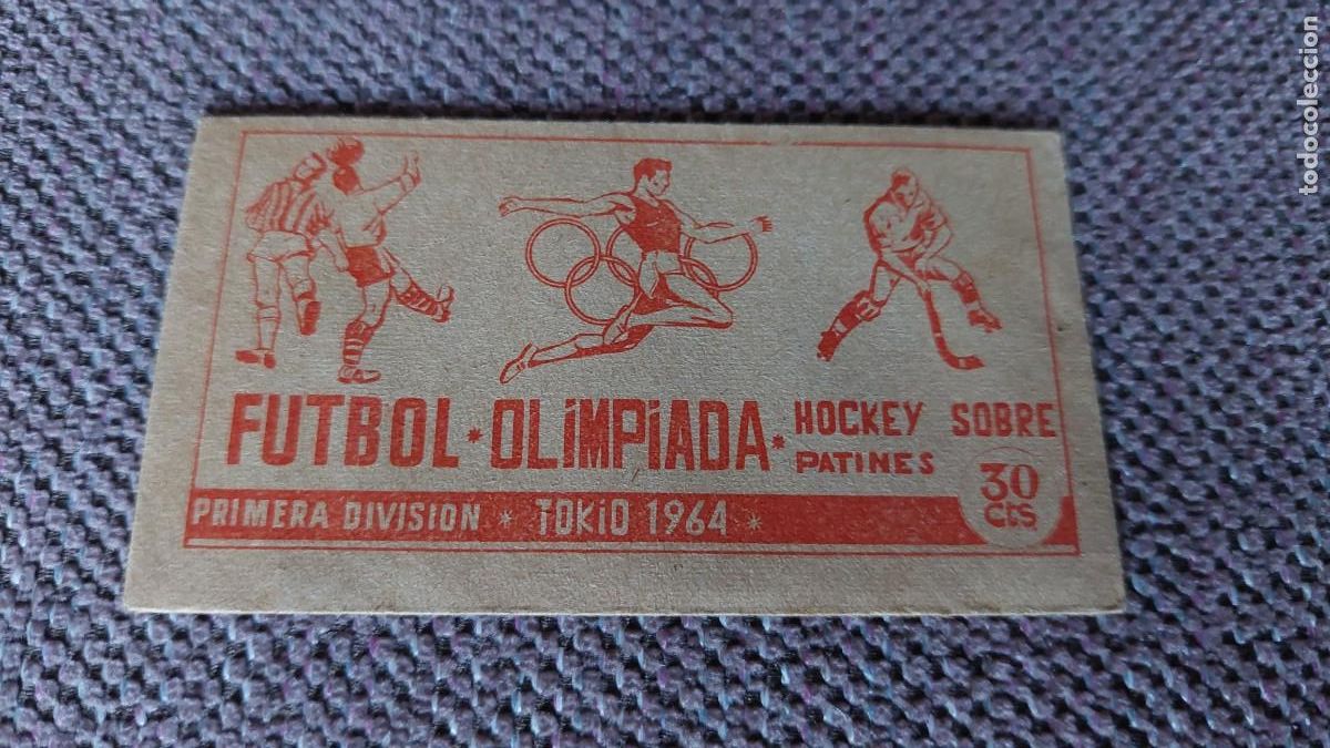 Cartes &agrave; collectionner de Football: Sobre cromos sin abrir Futbol olimpiada 1964