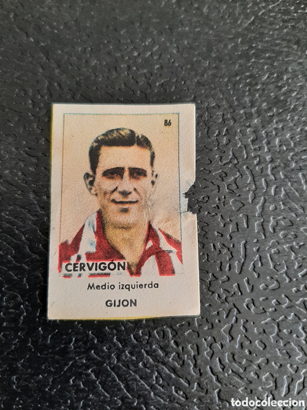 Cromos de Futebol: CERVIGON GIJON N 86 ASES DEL FUTBOL 1&ordf; DIVISION SERIE C SOBRE AS BRUGUERA 1944