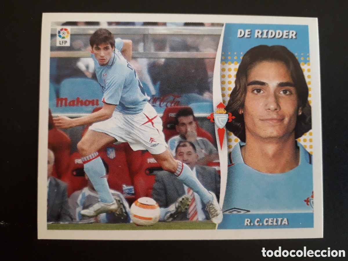 Cromos de F&uacute;tbol: DE RIDDER CELTA DE VIGO ED ESTE 2006 2007 06 07 SIN PEGAR, PEDIDO M&Iacute;NIMO 3&euro;.
