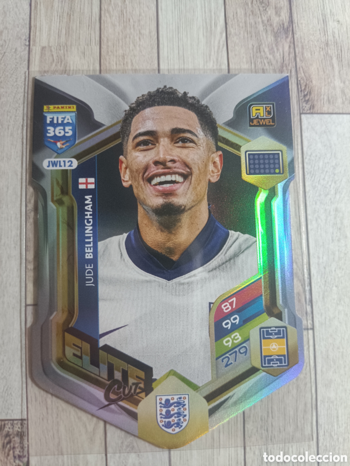 Cromos de f&uacute;tbol: JWL 12 ELITE CUT BELLINGHAM INGLATERRA REAL MADRID ADRENALYN XL FIFA 365 PANINI 2026