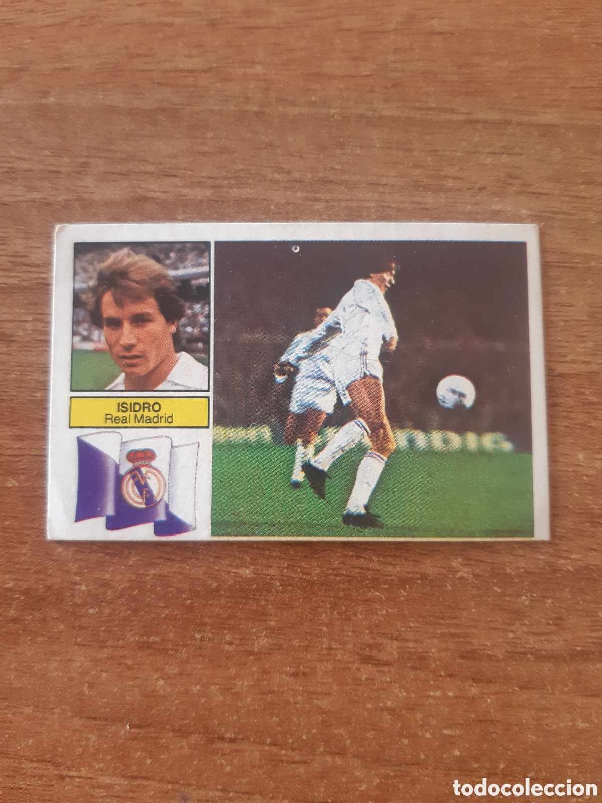Cromos de Futebol: Isidro (Real Madrid) versi&oacute;n sin publicidad liga 82-83 ESTE. Nunca pegado, sin pegar