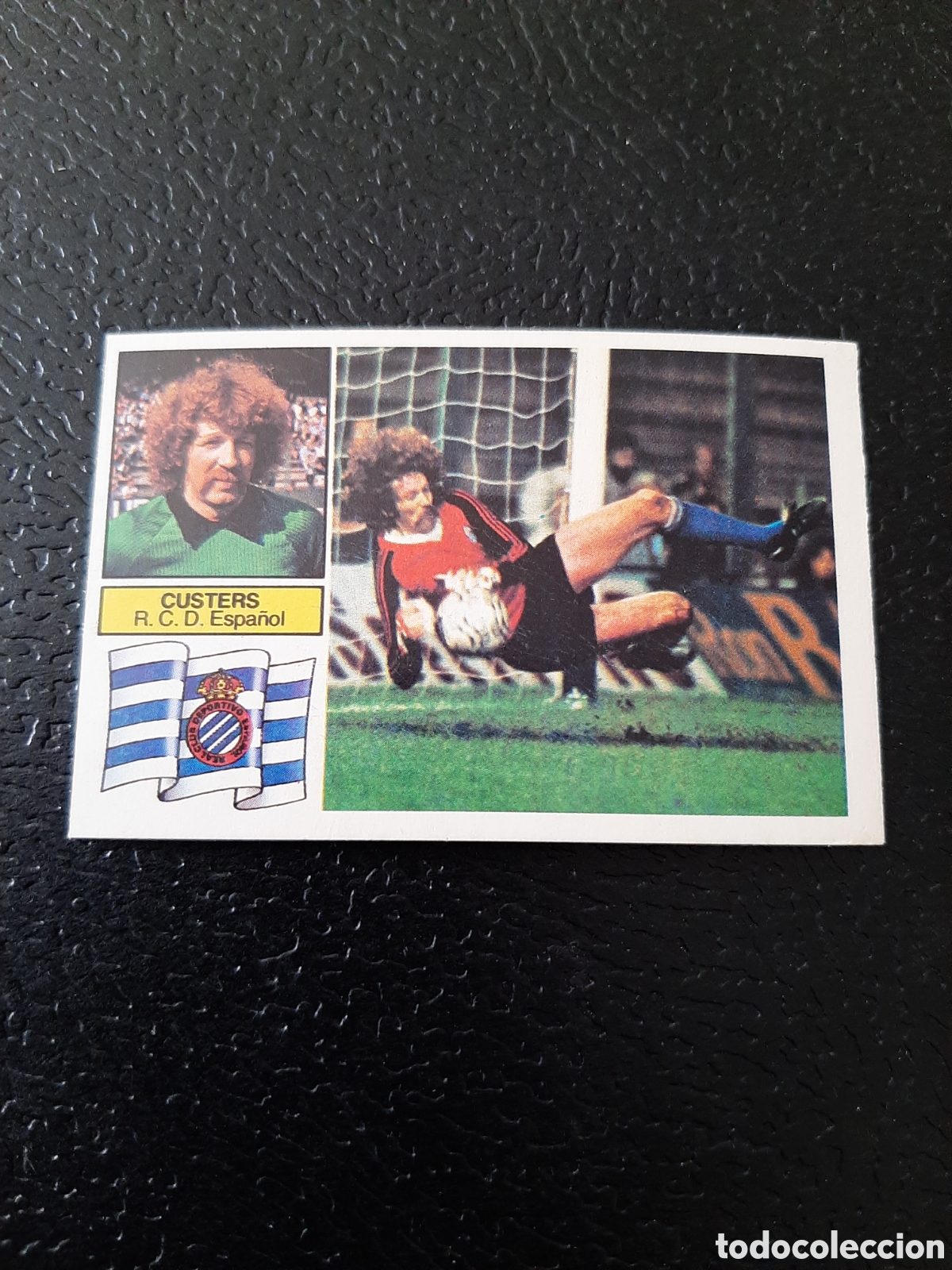 Fu&szlig;ball-Sticker: CUSTERS CON ERROR EN TRASERA MUY RARO. NUEVO DE SOBRE ESTE 82/83