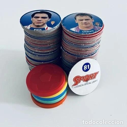 Cromos de Futebol: Lote 97 Tazos Caps Futbol Soccer Sport La Liga Espa&ntilde;ola 90&rsquo;s Bar&ccedil;a Diario Sport sin repetir