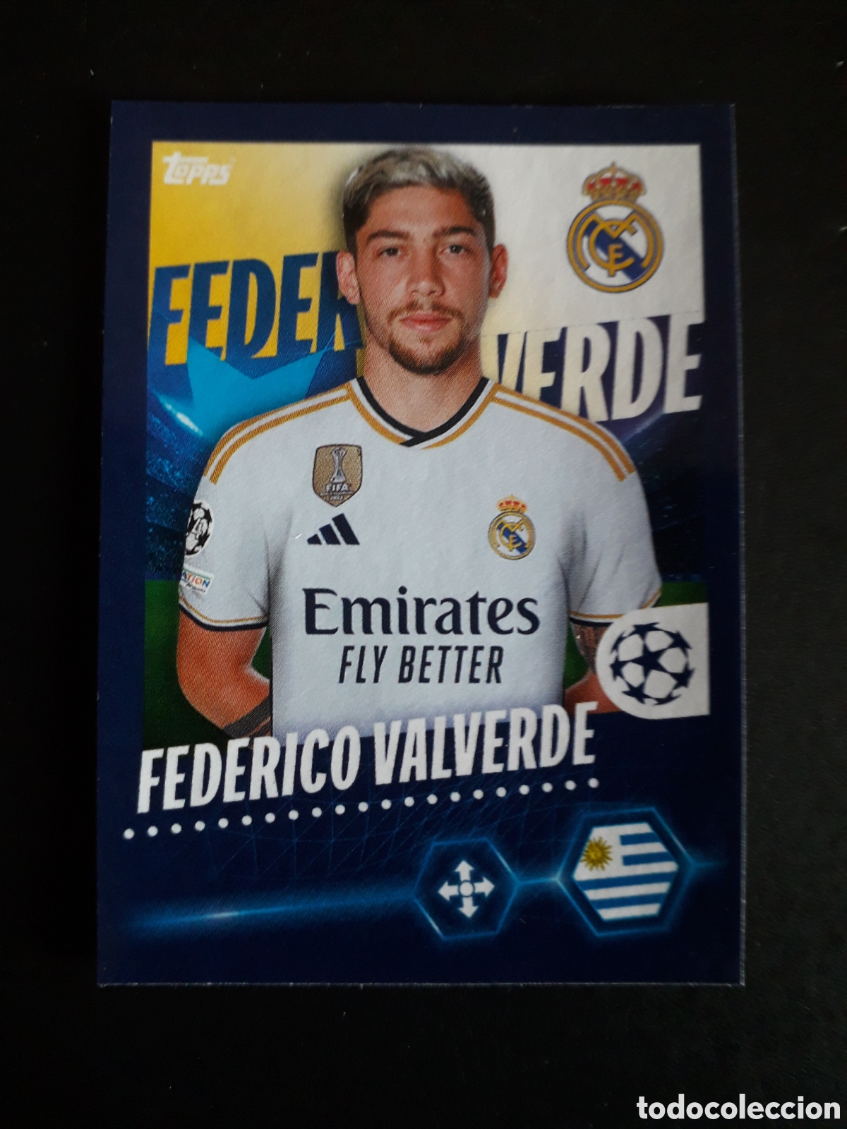 Cromos de f&uacute;tbol: VALVERDE REAL MADRID N&deg; 418 UEFA CHAMPIONS LEAGUE SEASON TOPPS 23 24 2023 2024 PEDIDO M&Iacute;NIMO 3&euro;