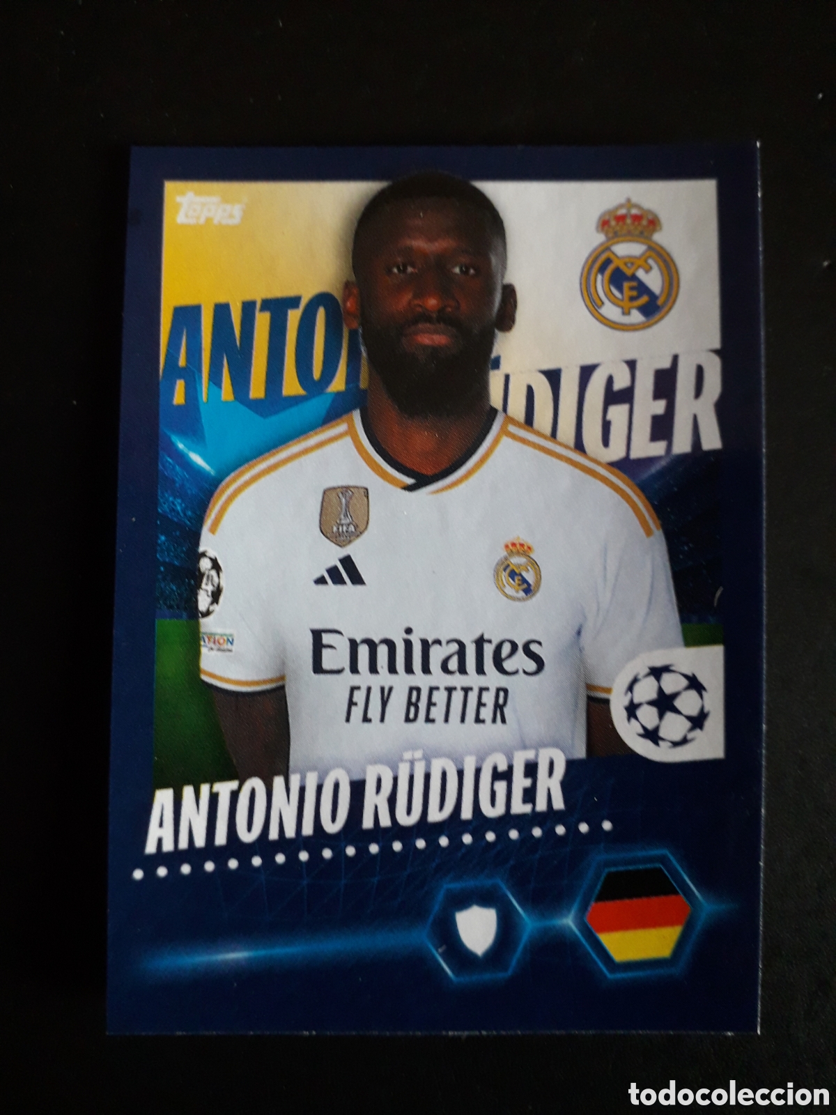 Cromos de Futebol: R&Uuml;DIGER REAL MADRID N&deg; 413 UEFA CHAMPIONS LEAGUE SEASON TOPPS 23 24 2023 2024 PEDIDO M&Iacute;NIMO 3&euro;.