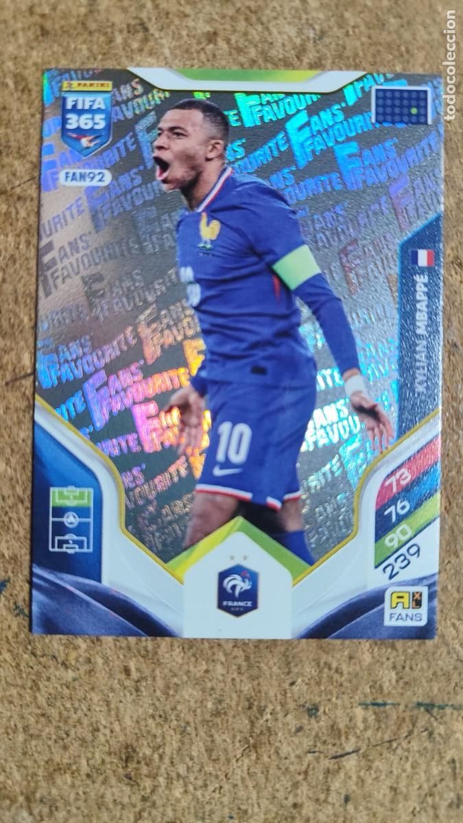 Cromos de f&uacute;tbol: ADRENALYN XL FIFA 365 2026 CARD FANS FAVOURITE MBAPPE FRANCIA # FAN92 PANINI